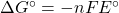 \Delta G^\circ=-nFE^\circ