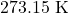 273.15\text{ K}