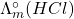 \Lambda_m^\circ(HCl)