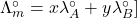 \Lambda_m^\circ=x\lambda_A^\circ+y\lambda_B^\circ ]