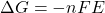 \Delta G=-nFE