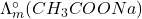 \Lambda_m^\circ(CH_3COONa)