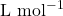 \text{L mol}^{-1}
