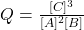 Q=\frac{[C]^3}{[A]^2[B]}