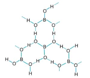 Structure of orthoboric acid 