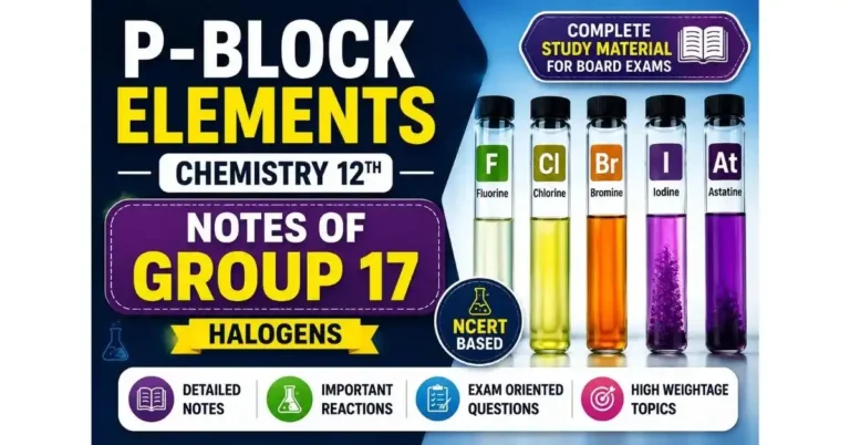 P- Block Elements Chemistry 12th: Notes of group 17