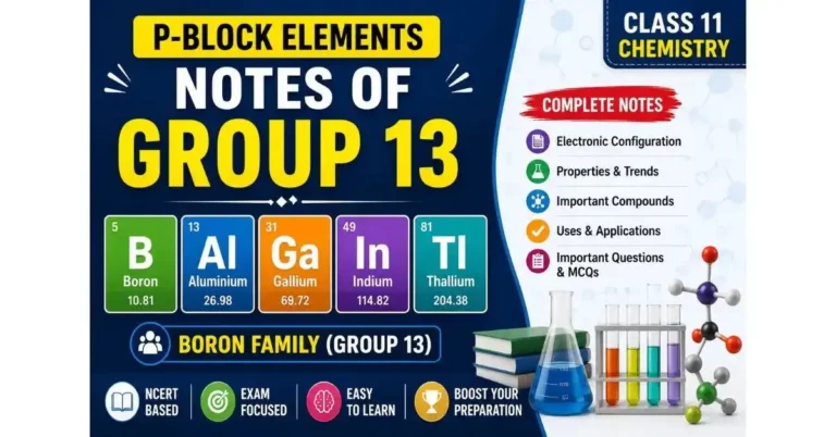 P-Block Elements Notes of Group 13 | Class 11 Chemistry NCERT Notes in Hindi