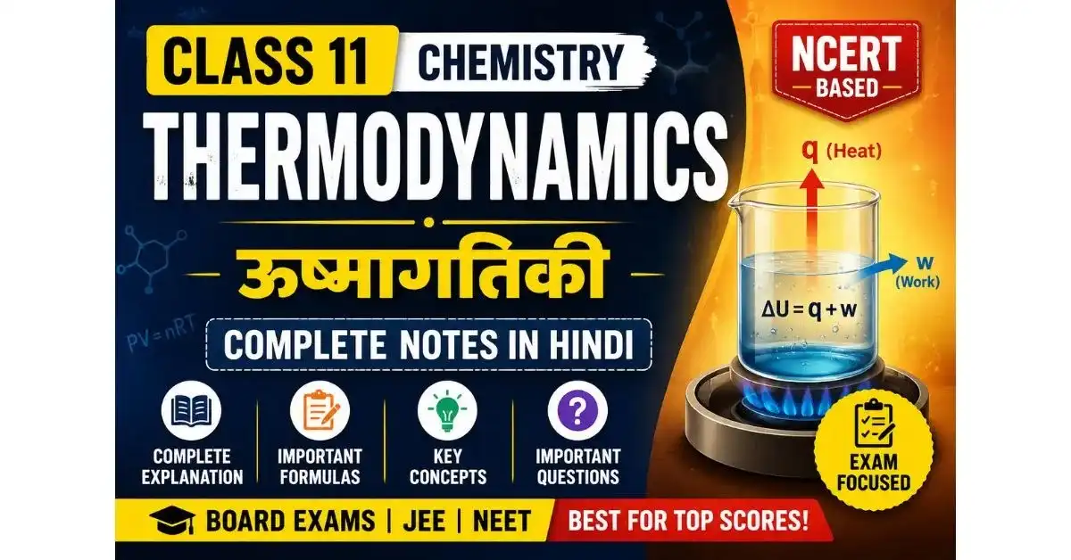 Thermodynamic Laws in Physical Chemistry: Class 11 Notes