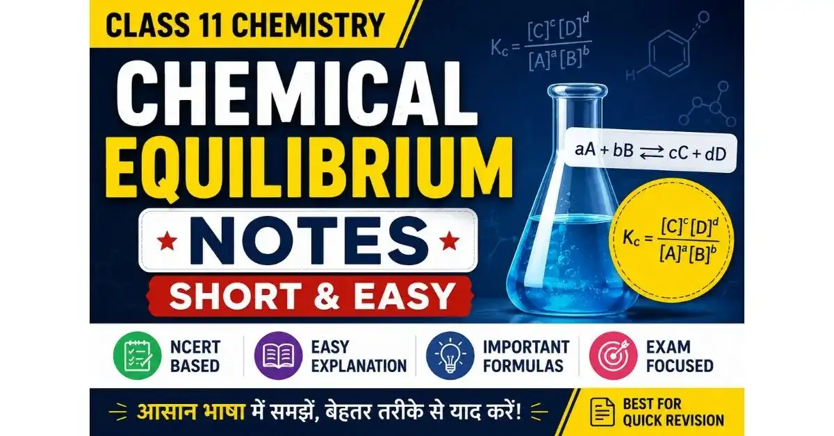 Chemical Equilibrium Notes Class 11 Chemistry | Short & Easy