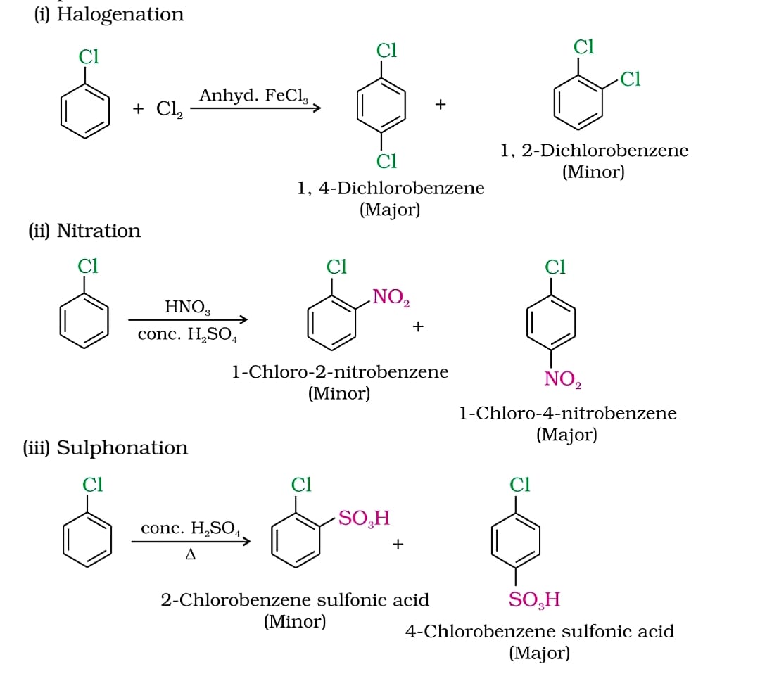 Electrophilic Substitution Reaction In Haloarenes Occur Slowly Haloalkane and Haloarene: Short and Easy notes for Class 12th