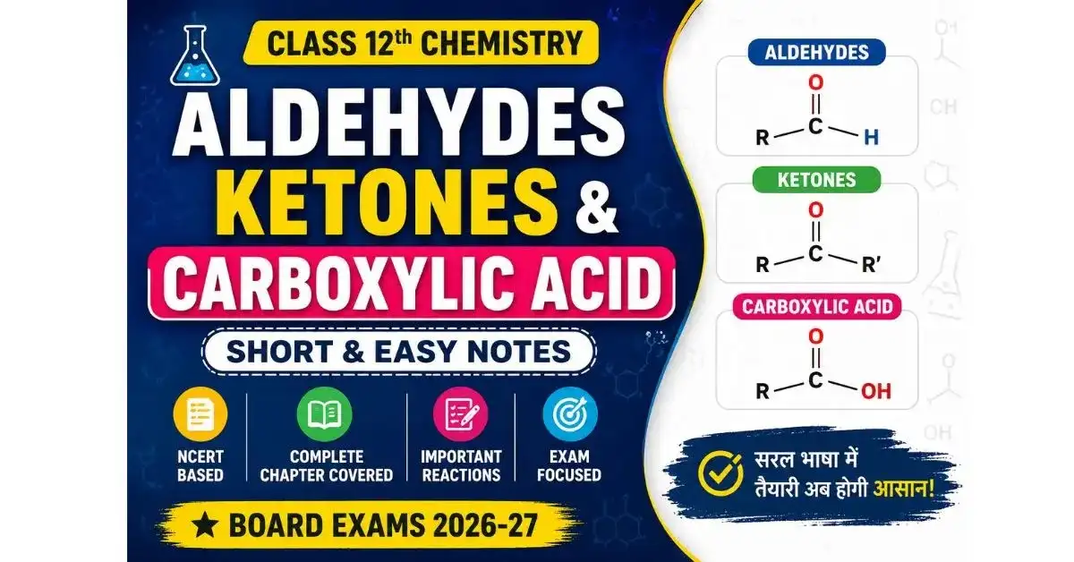 Aldehydes Ketones and Carboxylic Acid Notes Class 12 PDF