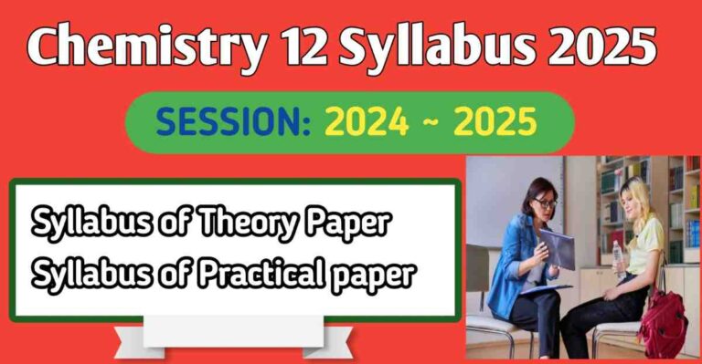 Chemistry 12 Syllabus 2025: Download Pdf Easily