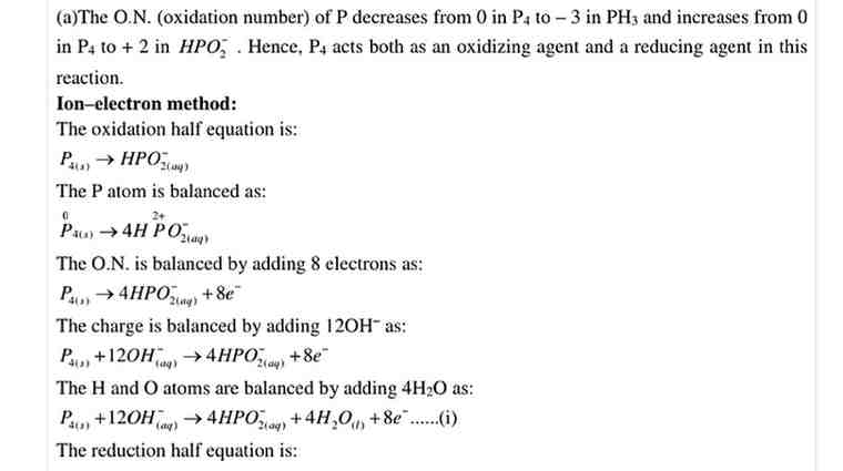 Ncert Solution of Redox Reactions: Class 11 Free Pdf Download 