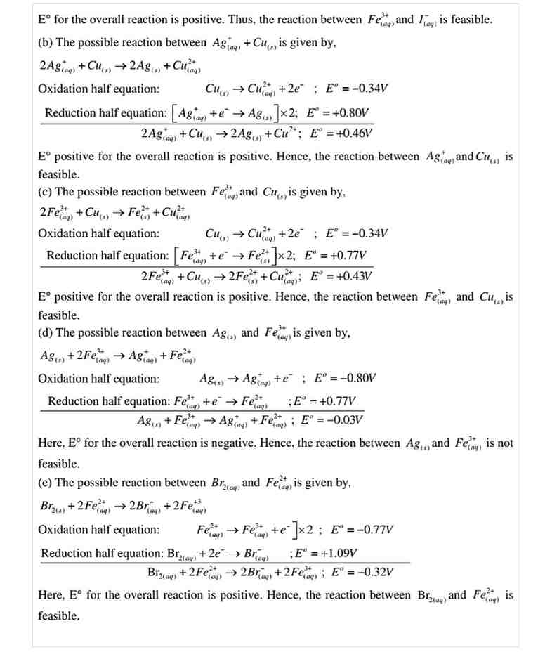 Ncert Solution of Redox Reactions: Class 11 Free Pdf Download 