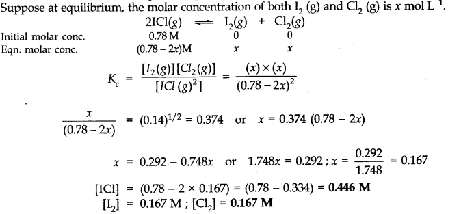 Ncert solutions of chemical equilibrium class 11 pdf: free download 