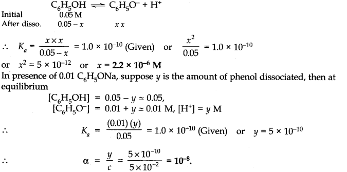 Ncert Solution of Ionic Equilibrium: Class 11th Free Pdf download 