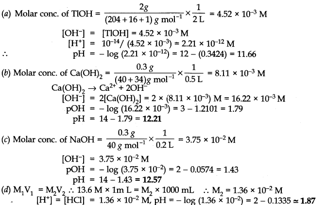 Ncert Solution of Ionic Equilibrium: Class 11th Free Pdf download 