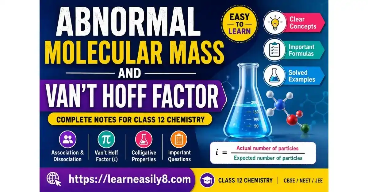 Abnormal Molecular mass: Vant's Hoff Factor