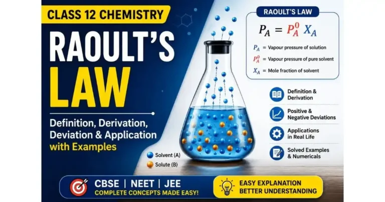 Raoult's Law Class 12: Definition, Derivation & Applications
