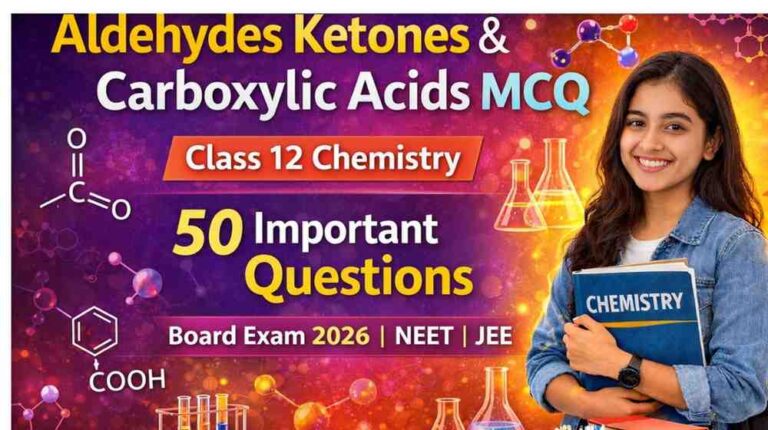 Aldehydes Ketones and Carboxylic Acids MCQ Class 12 | 50 Important Objective Questions
