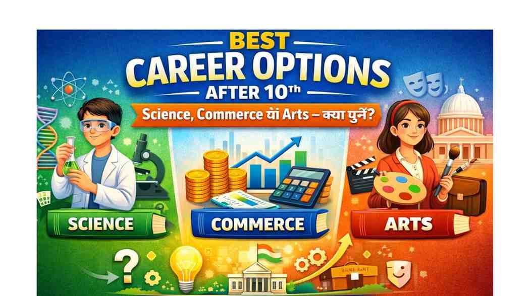 Best Career Options After 10th – Science, Commerce या Arts क्या चुनें? पूरी जानकारी हिंदी में