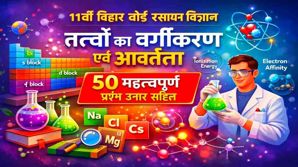 Classification of Elements and Periodicity MCQs | Class 11 Bihar Board Chemistry Chapter 3