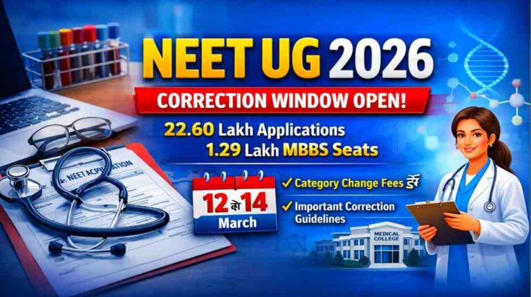 NEET UG 2026 Correction Window Open
