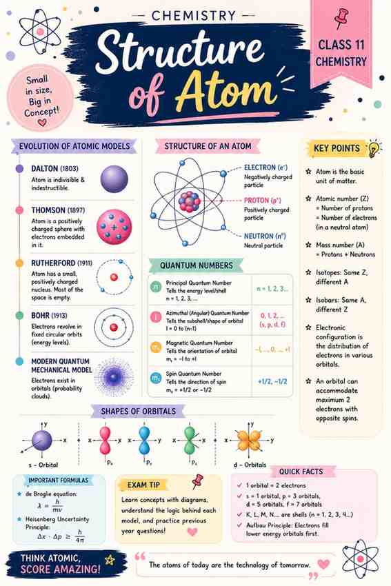 Structure of Atom MCQ in Hindi | Class 11 Bihar Board Chemistry Chapter 2 Important Questions