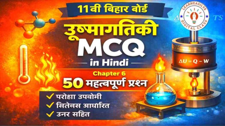 Thermodynamics MCQ in Hindi | Class 11 Bihar Board Chapter 6 Important Questions 2027