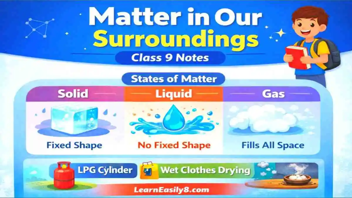 Matter in Our Surroundings Class 9 Notes – Simple & Easy Explanation