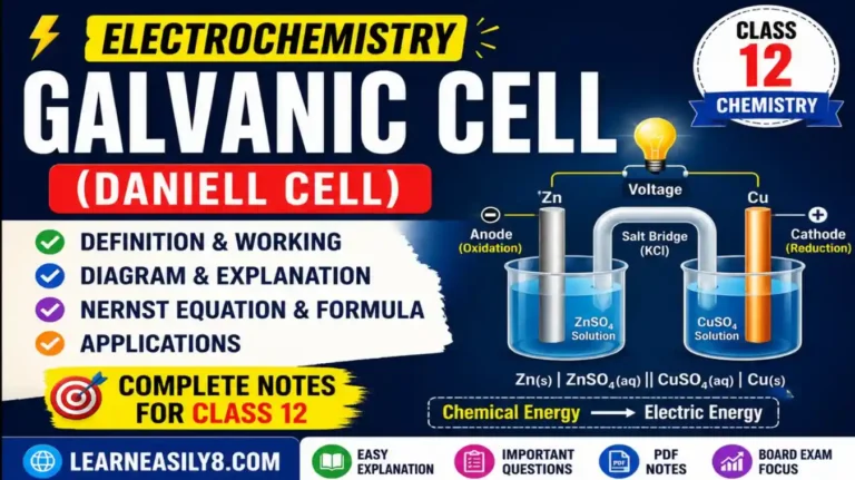 Cell Potential in Electrochemistry Class 12: Formula & Numericals